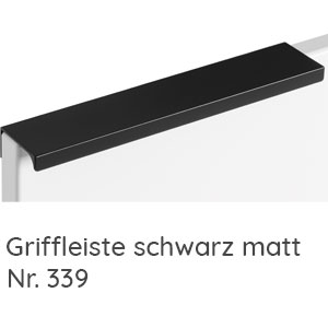 Griffvariante: Griffleiste schwarz matt