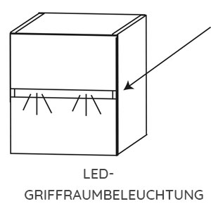 LED Zusatzbeleuchtung: 2x LED-Griffraumbeleuchtung - 3,1 Watt - 665 mm breit