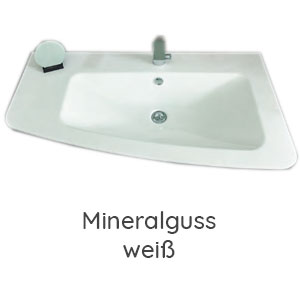 Waschtisch-Typ / -Farbe: Mineralguss Weiß