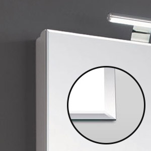 Spiegel / Spiegelschrank: Serie A mit Facettenschliff, 70 cm Breite