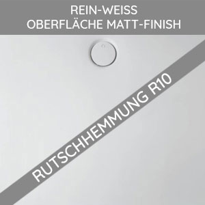 Oberflächenfarbe: Rein-Weiss, Oberfläche matt-finish (R10)