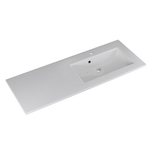 Waschtisch-Typ / -Farbe: Mineralmarmor-Waschtisch - Breite: 133 cm Rechts