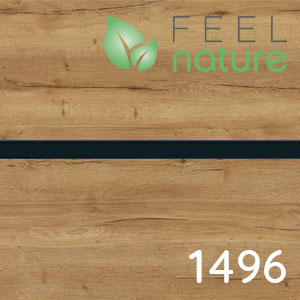 Frontfarbe: Halifax Eiche quer NB mit Synchronpore - schwarze Einlage