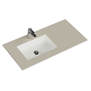 Waschtisch-Typ: Krion-Waschtisch - 106 cm, Sand Natur, Clou-Überlauf