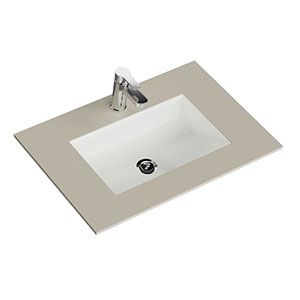 Waschtisch-Typ: Krion-Waschtisch - 76 cm, Sand Natur, Clou-Überlauf