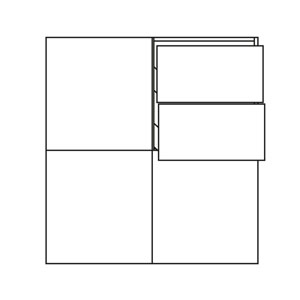 Ausführung Highboard: mit 2 Auszügen oben rechts