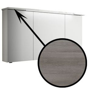 Spiegelschrank-Beleuchtung: TwinLED, 6,7 Watt, 82 cm - Graphit Struktur quer NB