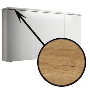 Spiegelschrank-Beleuchtung: TwinLED, 9,5 Watt, 142 cm - Halifax Eiche quer NB