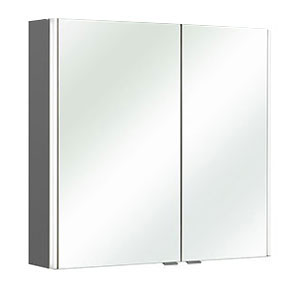 Ausführung Spiegelschrank: Große Tür links, kleine Tür rechts