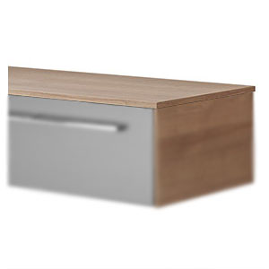 Stärke Waschtischplatte: 18 mm - Platte gerade - ohne LED-Beleuchtung