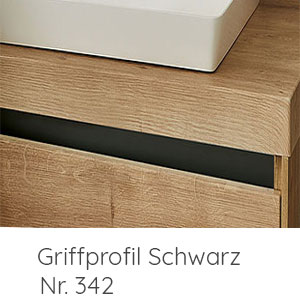 Griffvariante: Griffprofil schwarz matt