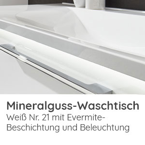 Waschtisch-Typ / -Farbe: evermite Waschtisch mit LED Beleuchtung 712 mm Breite