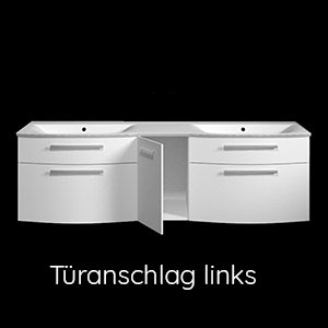 Ausführung Waschtischunterschrank: Türanschlag Links