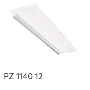 Aufsatzleuchte: LED-Aufsatzleuchte chrom matt, 18,88 Watt, 1234 mm Breite