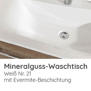 Waschtisch-Typ / -Farbe: Mineralguss Evermite 1206 mm Breite Links