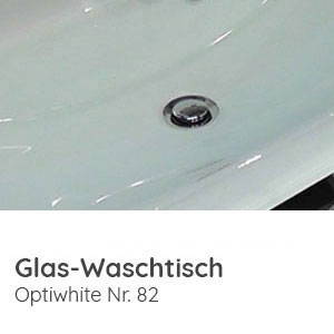 Waschtisch-Typ / -Farbe: Glaswaschtisch Optiwhite 1220 mm Breite