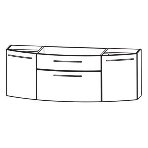 Waschtischunterschrank: für evermite-Waschtisch 1400 mm Breite