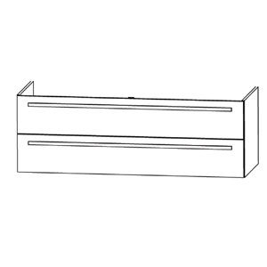 Waschtischunterschrank: für Evermite oder STONEPLUS-Waschtisch 1400 mm Breite
