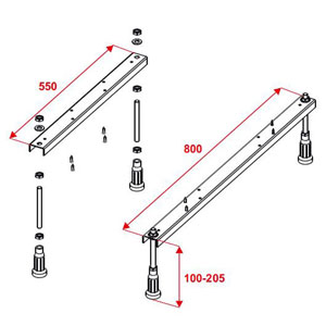 Montagezubehör: mit Badewannenfüßen - 09