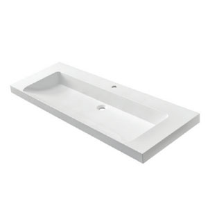 Waschtisch-Typ: RonX 1200C, Mineral Composite, Clou Ab- und Überlauf in Chro