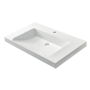 Waschtisch-Typ: RonX 800C, Mineral Composite, Clou Ab- und Überlauf in Chrom