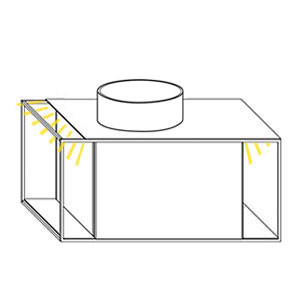 Ausführung Waschtisch mit Unterschrank: Becken links, mit Waschtisch-Beleuchtung 2 x 0,7 Watt