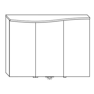 Ausführung Spiegelschrank: LED-Beleuchtung links