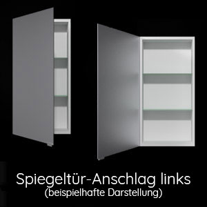 Türanschlag Spiegelschrank: Links