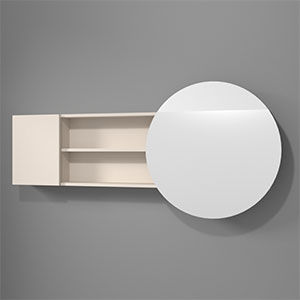 Ausführung Spiegelschrank: Türanschlag Rechts, Regal und Tür Links