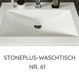 Waschtisch-Typ / -Farbe: STONEPLUS Doppelwaschtisch Weiß 1420 mm Breite