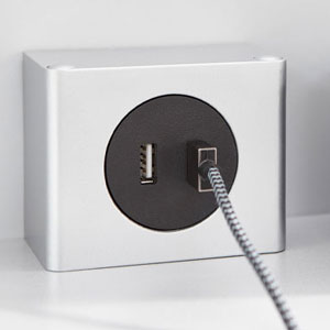 Zusatzsteckdose Spiegelschrank: USB-Steckdose