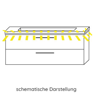 Waschtisch-Beleuchtung: mit LED, 12V, 2,6 Watt, 2900-6400K