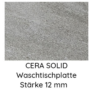 Waschtischplatte: Porzellankeramik Cera Solid - 12 mm stark