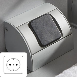 Zusatzsteckdose Waschtischunterschrank: Standardausführung
