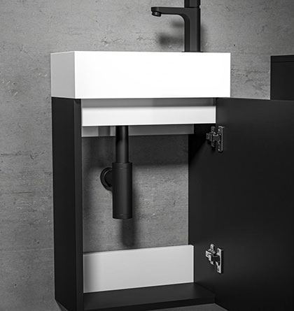 Treos Siphon schwarz im Industrial Look Treos Siphon schwarz